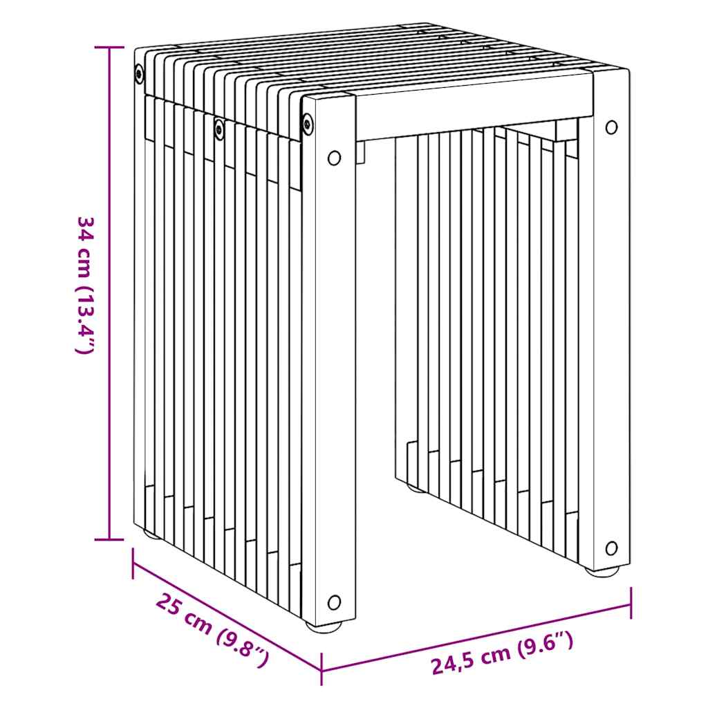 Nest af Sideborde 3 pcs Brun 33 x 44.5 x 51 cm Massivt teaktræ