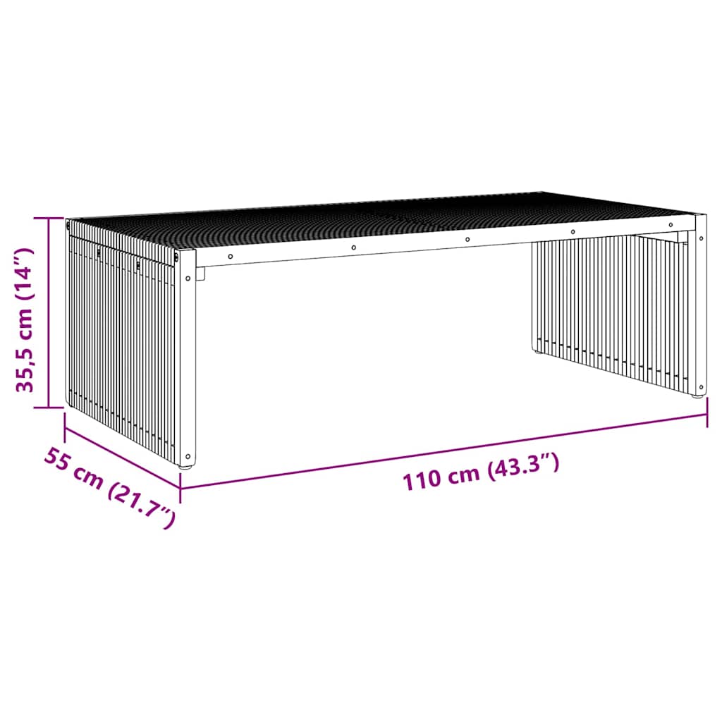 Have Side Bord Brun 110 x 55 x 35.5 cm Massivt teaktræ