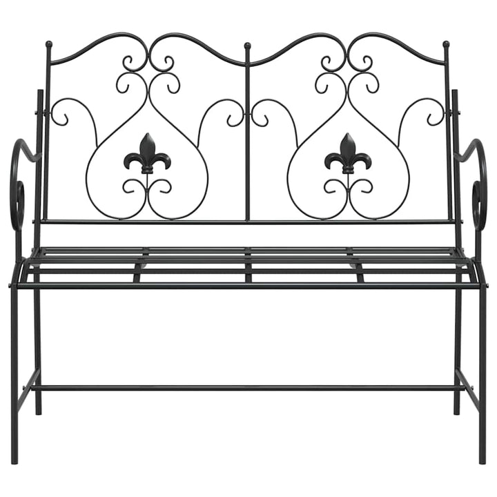 Havebænk Sort 104 x 54 x 93cm Stål