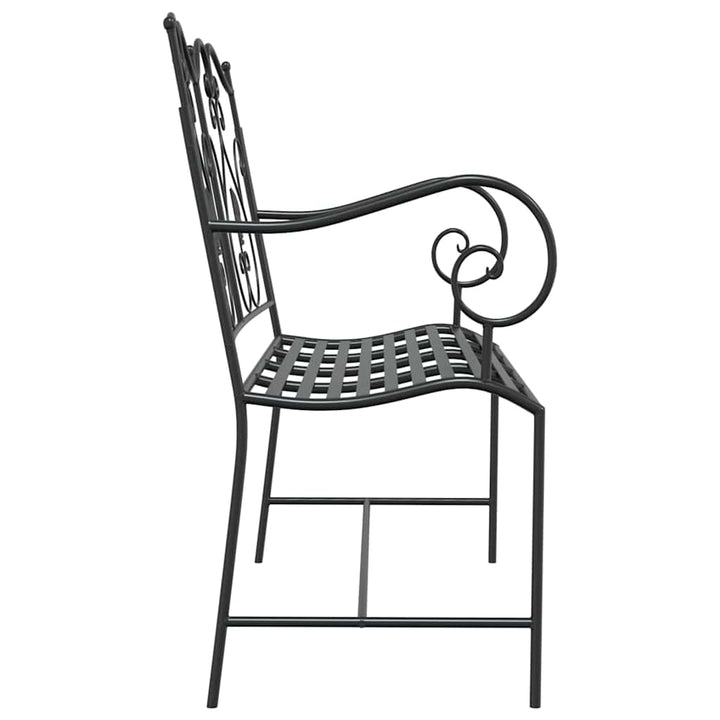 Havebænk Sort 104 x 54 x 93cm Stål