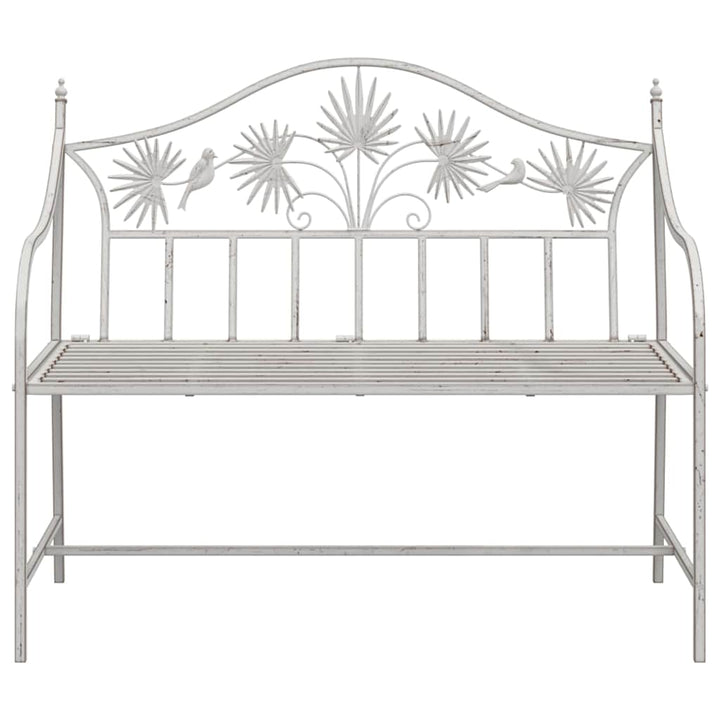 Havebænk Hvid 104 x 54 x 93cm Stål