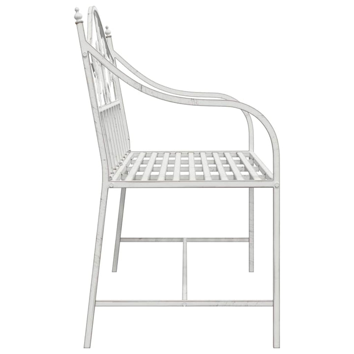 Havebænk Hvid 104 x 54 x 93cm Stål