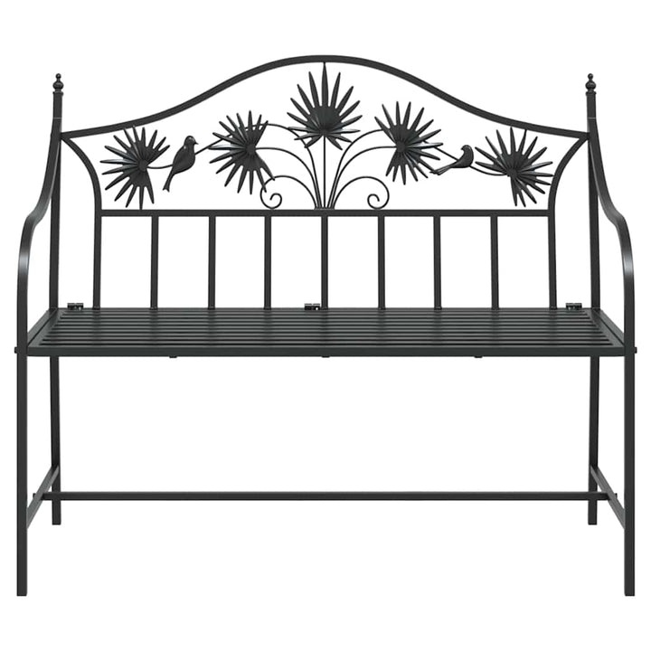 Havebænk Sort 104 x 54 x 93cm Stål