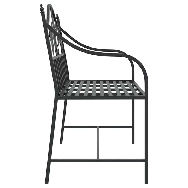 Havebænk Sort 104 x 54 x 93cm Stål