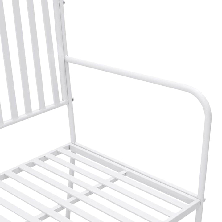 Havebænk Hvid 104 x 54 x 93cm Stål