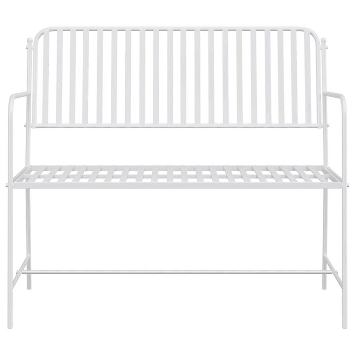 Havebænk Hvid 104 x 54 x 93cm Stål