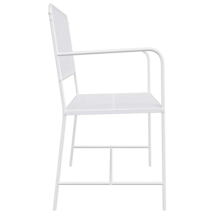 Havebænk Hvid 104 x 54 x 93cm Stål