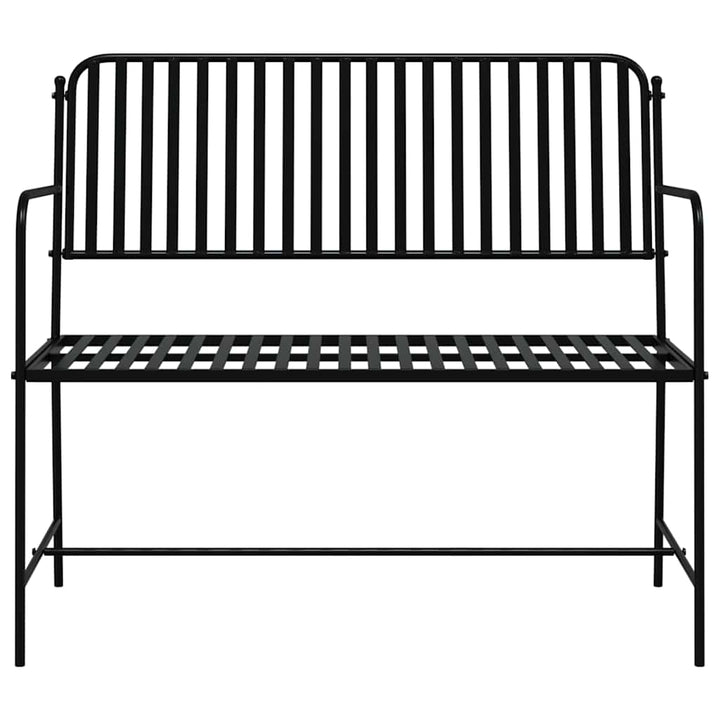 Havebænk Sort 104 x 54 x 93cm Stål