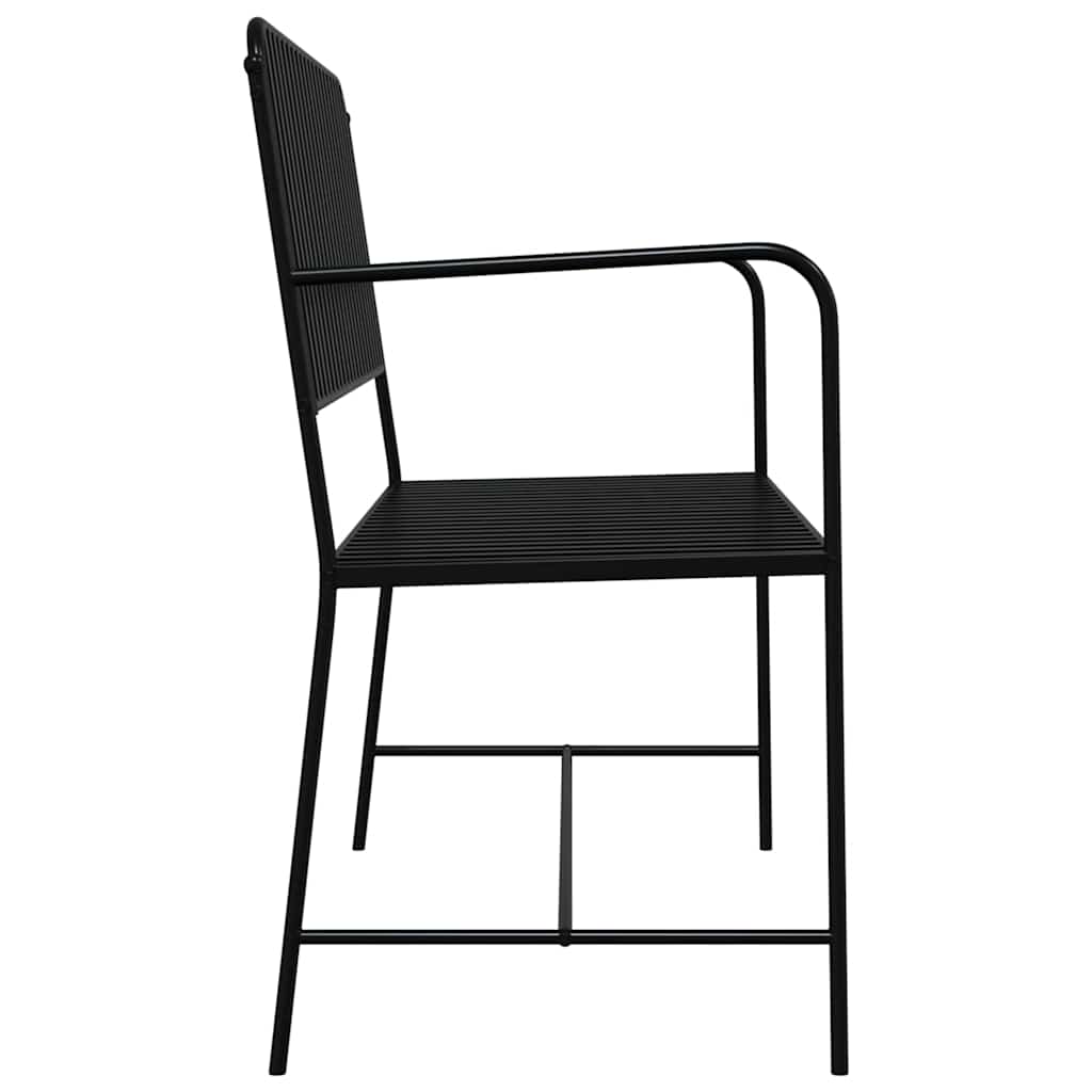 Havebænk Sort 104 x 54 x 93cm Stål