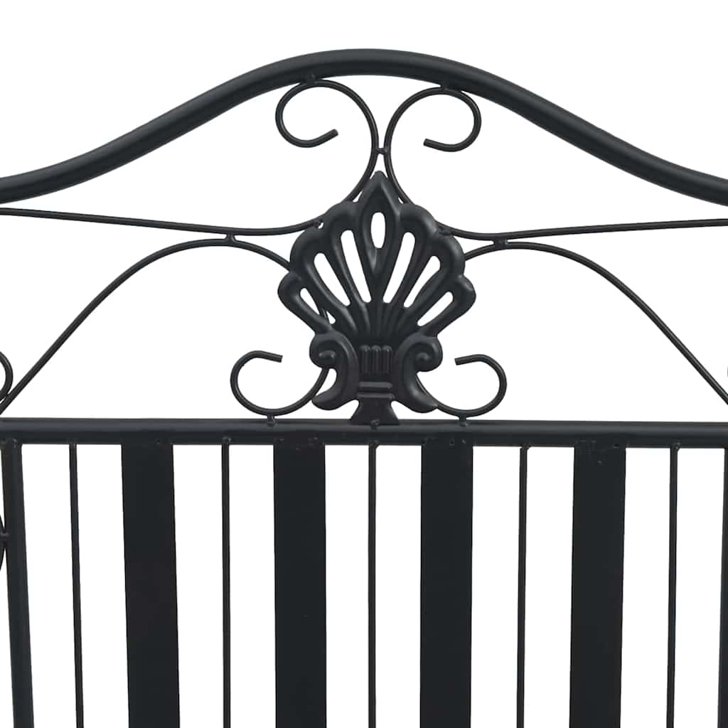 Havebænk Sort 104 x 54 x 93cm Stål