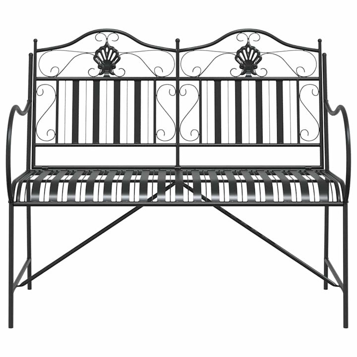 Havebænk Sort 104 x 54 x 93cm Stål
