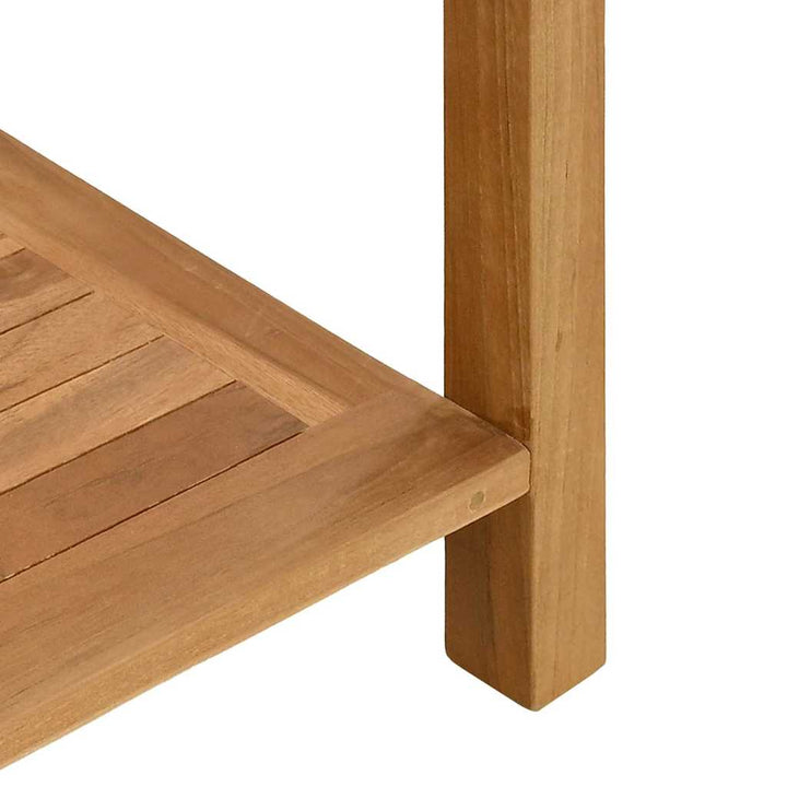 Sofabord med opbevaring Brun 85 x 35 x 75 cm Massivt teaktræ