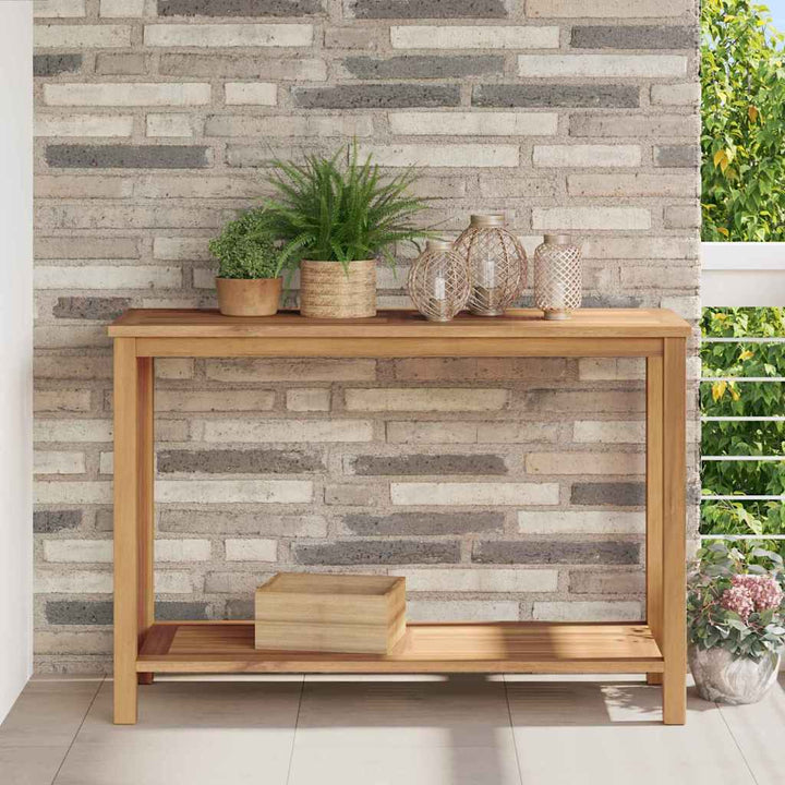 Sofabord med opbevaring Brun 110 x 40 x 45 cm Massivt teaktræ
