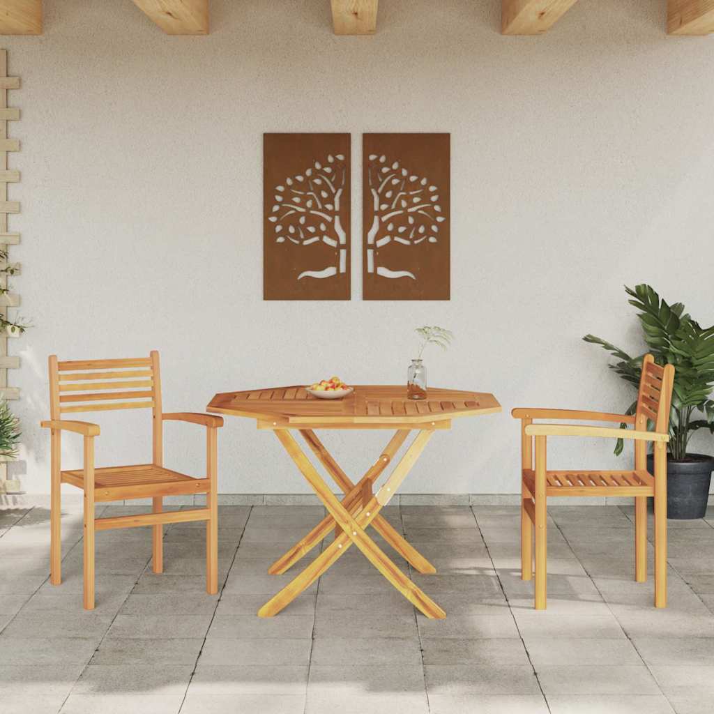 Have stapelstole 2 pcs Brun 55.5 x 55.5 x 90 cm Massivt teaktræ