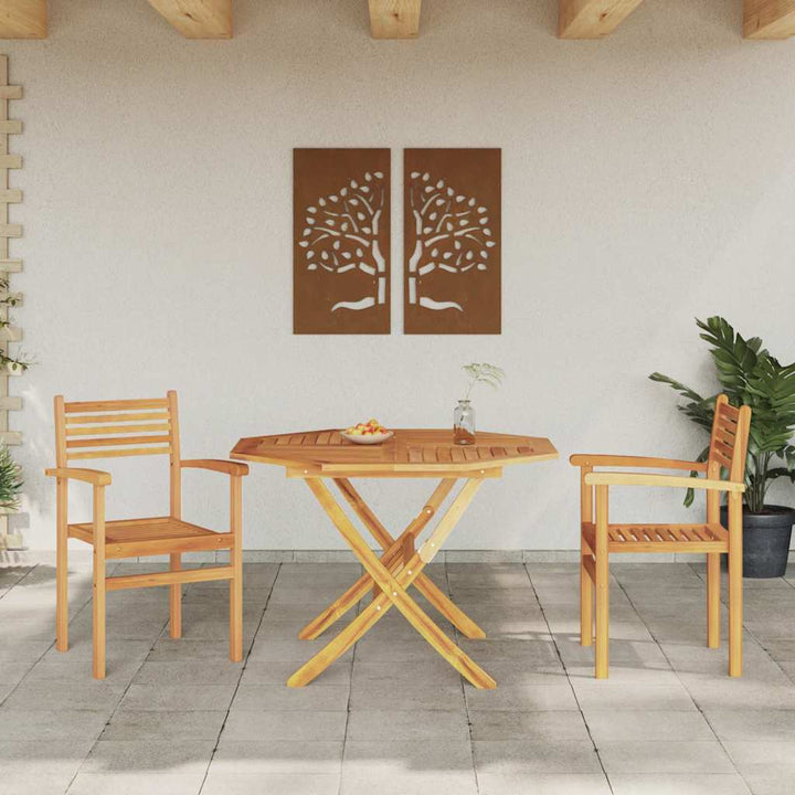 Have stapelstole 2 pcs Brun 55.5 x 55.5 x 90 cm Massivt teaktræ