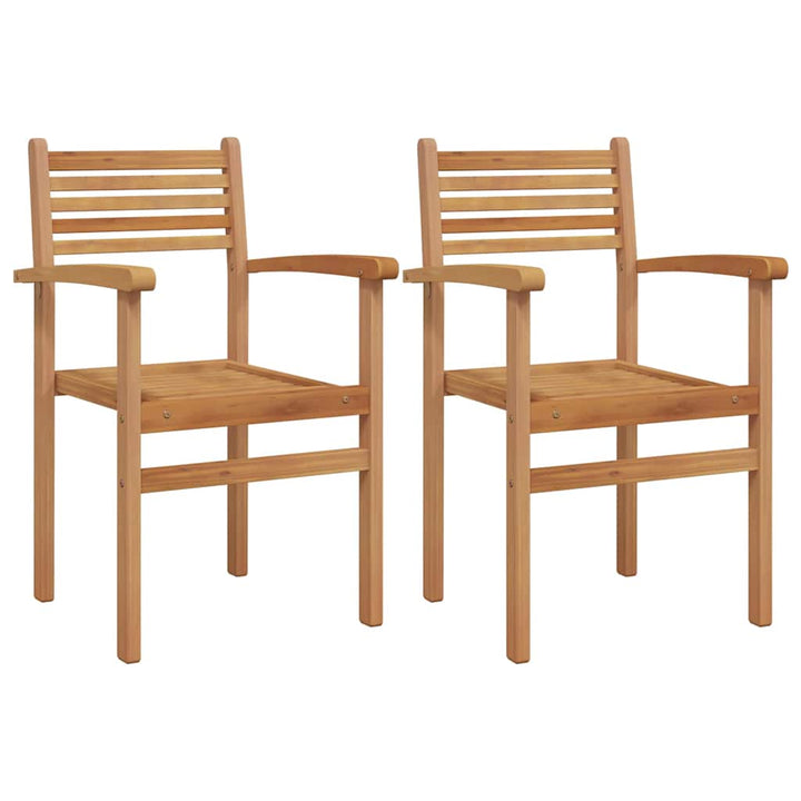 Have stapelstole 2 pcs Brun 55.5 x 55.5 x 90 cm Massivt teaktræ