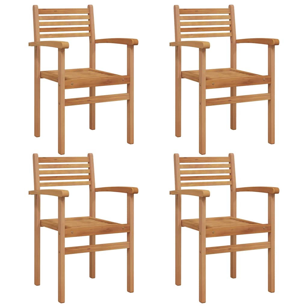 Have stapelstole 4 pcs Brun 55.5 x 55.5 x 90 cm Massivt teaktræ