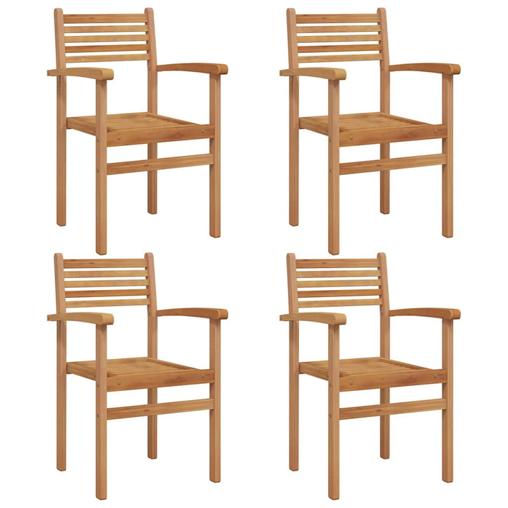 Have stapelstole 4 pcs Brun 55.5 x 55.5 x 90 cm Massivt teaktræ