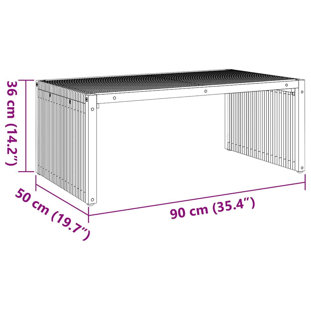 Have Side Bord Brun 90 x 50 x 36 cm Massivt teaktræ