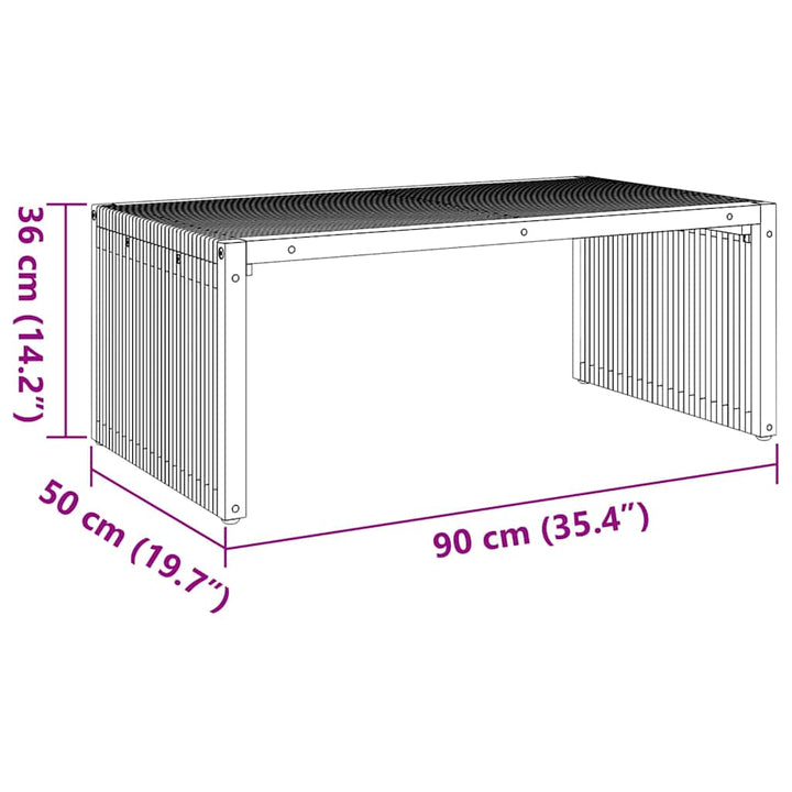 Have Side Bord Brun 90 x 50 x 36 cm Massivt teaktræ