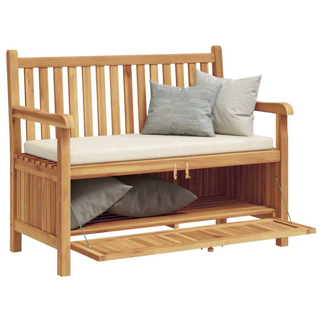 Have opbevaringsbænk Brun 114 x 60 x 90 cm Massivt teaktræ