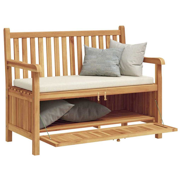 Have opbevaringsbænk Brun 114 x 60 x 90 cm Massivt teaktræ