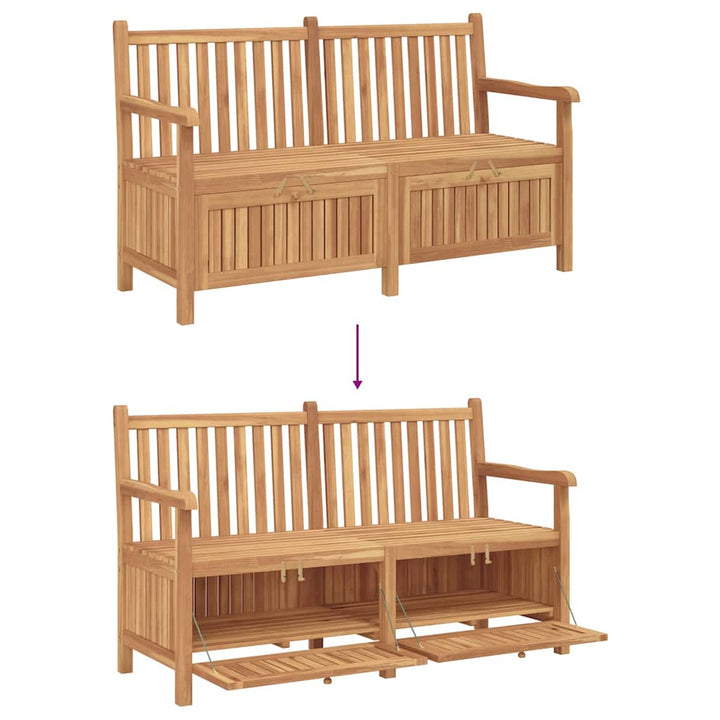 Have opbevaringsbænk Brun 150 x 60 x 90 cm Massivt teaktræ