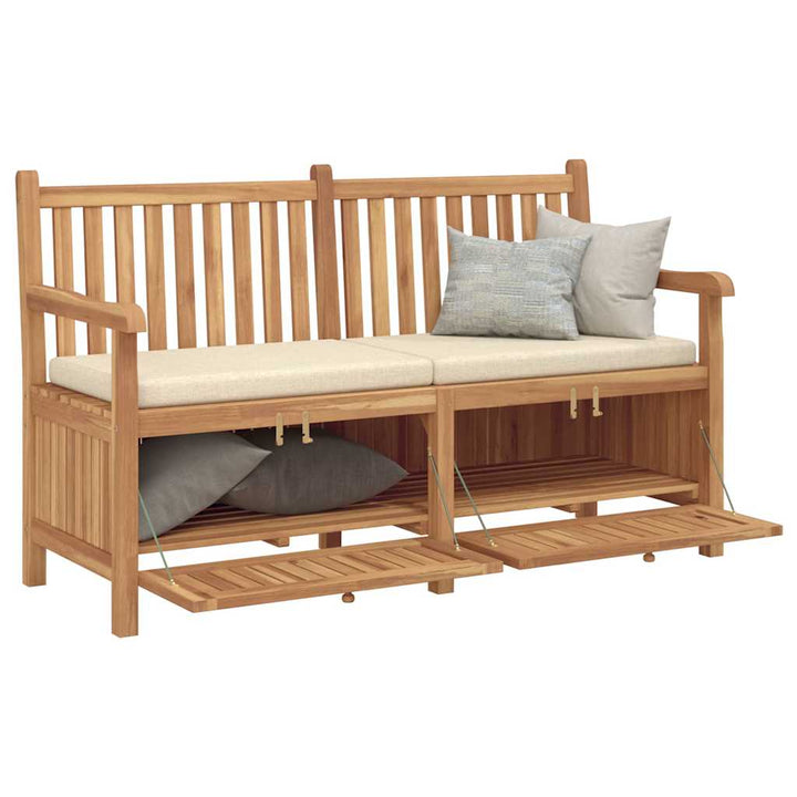 Have opbevaringsbænk Brun 150 x 60 x 90 cm Massivt teaktræ