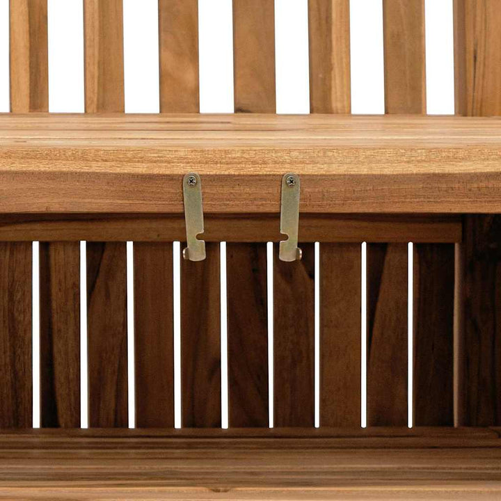 Have opbevaringsbænk Brun 180 x 60 x 90 cm Massivt teaktræ