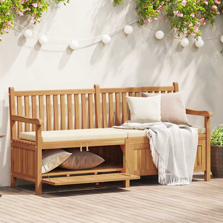 Have opbevaringsbænk Brun 180 x 60 x 90 cm Massivt teaktræ