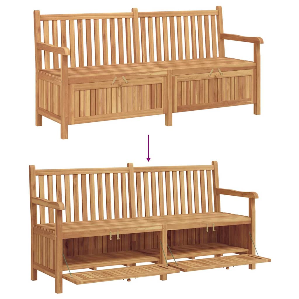 Have opbevaringsbænk Brun 180 x 60 x 90 cm Massivt teaktræ