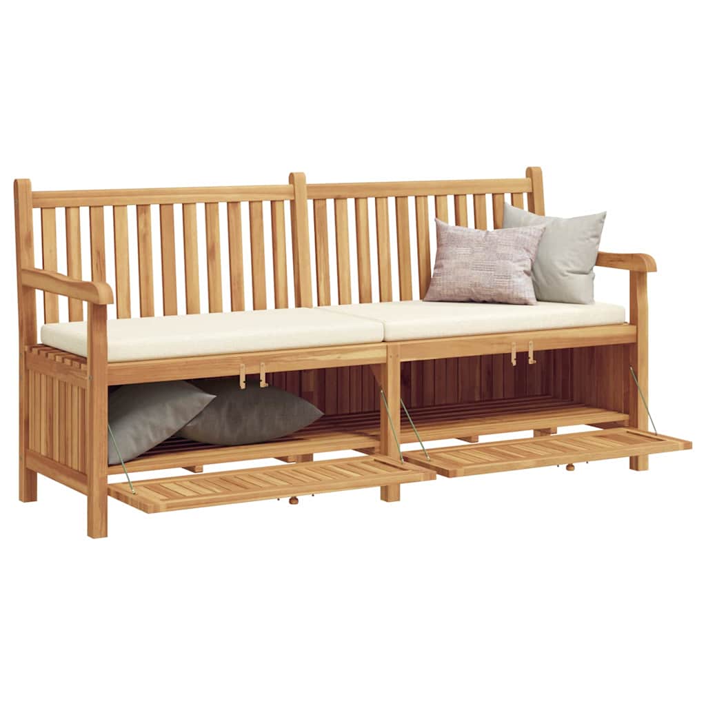 Have opbevaringsbænk Brun 180 x 60 x 90 cm Massivt teaktræ