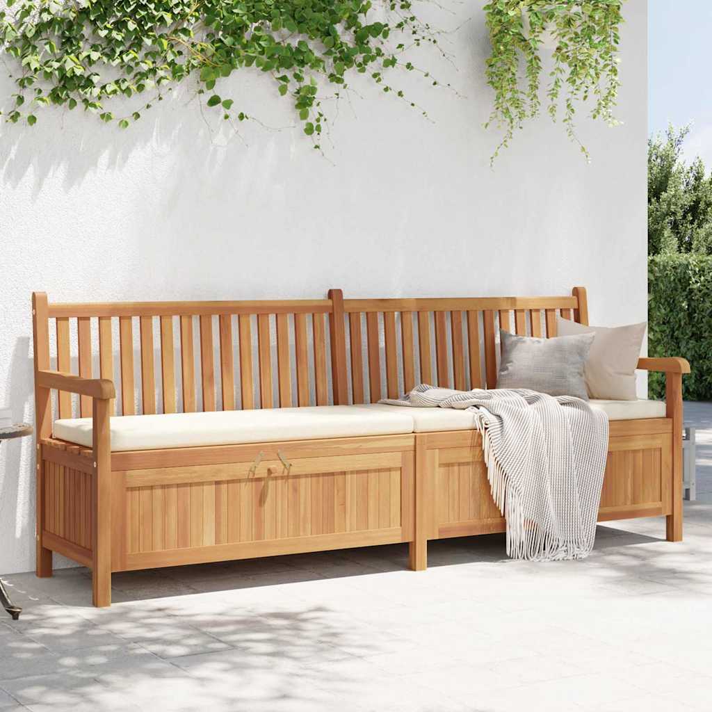 Have opbevaringsbænk Brun 228 x 60 x 90 cm Massivt teaktræ