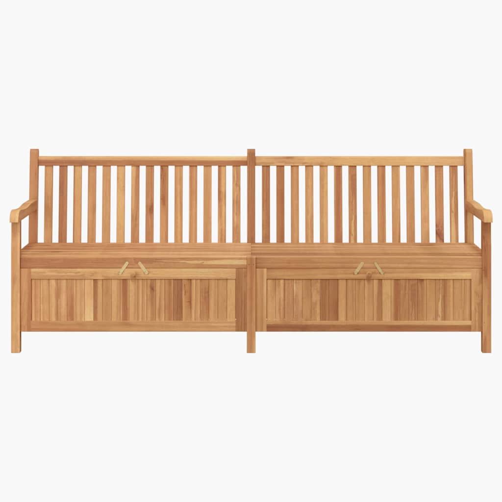 Have opbevaringsbænk Brun 228 x 60 x 90 cm Massivt teaktræ