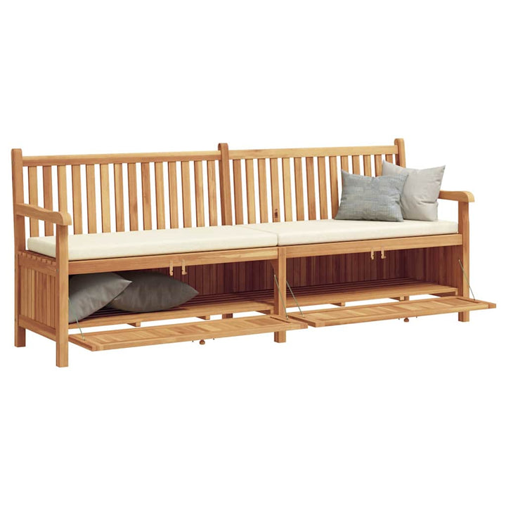 Have opbevaringsbænk Brun 228 x 60 x 90 cm Massivt teaktræ
