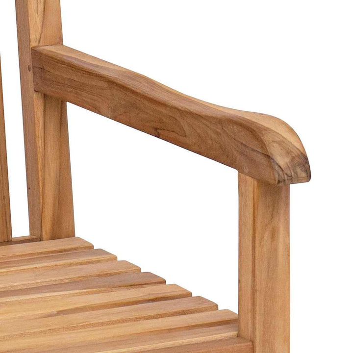 Havebænk Brun 114 x 60 x 90 cm Massivt teaktræ