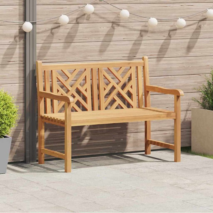 Havebænk Brun 114 x 60 x 90 cm Massivt teaktræ