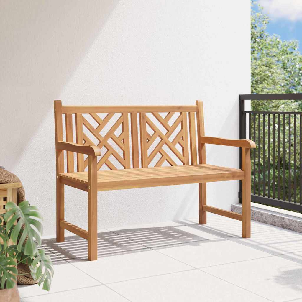 Havebænk Brun 114 x 60 x 90 cm Massivt teaktræ