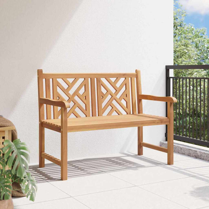 Havebænk Brun 114 x 60 x 90 cm Massivt teaktræ