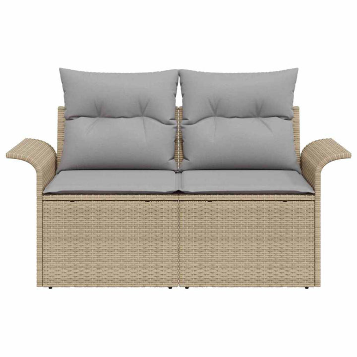 Havemøbelsofa med pude Beige 141 x 62 x 69cm polyrattan