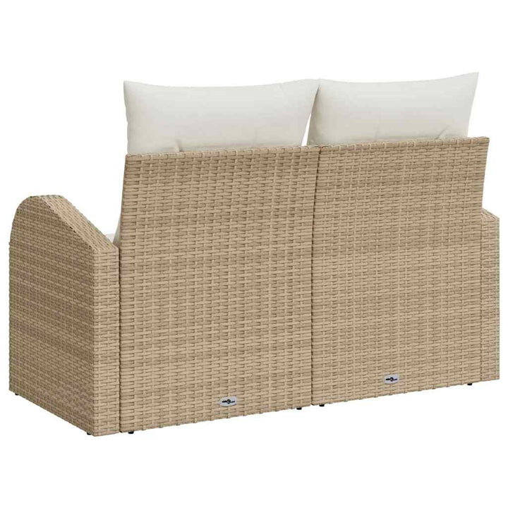 Havemøbelsofa med pude Beige 124 x 62 x 69cm polyrattan