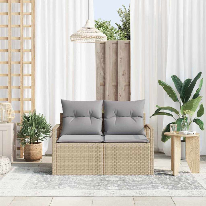 Havemøbelsofa med pude Beige 120 x 62 x 69cm polyrattan