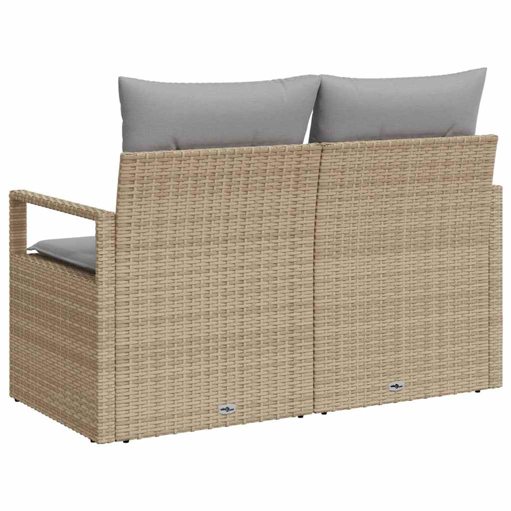 Havemøbelsofa med pude Beige 120 x 62 x 69cm polyrattan