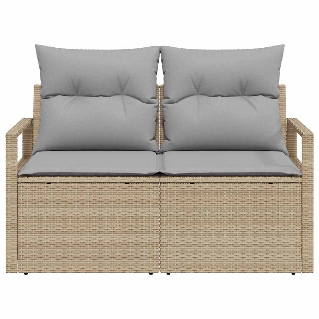 Havemøbelsofa med pude Beige 120 x 62 x 69cm polyrattan