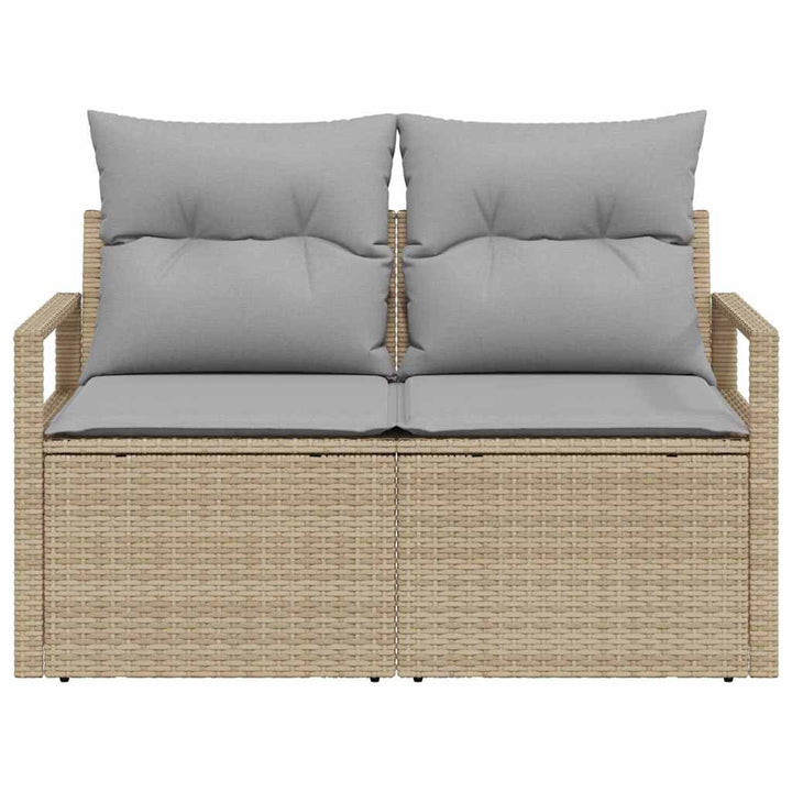 Havemøbelsofa med pude Beige 120 x 62 x 69cm polyrattan
