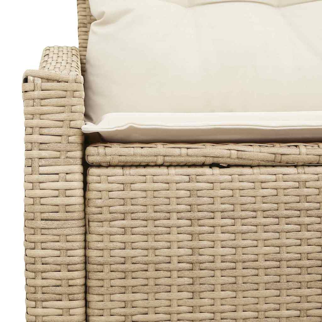 Havemøbelsofa med pude Beige 123 x 62 x 69cm polyrattan