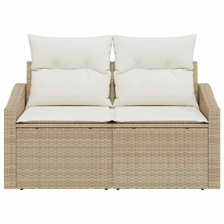 Havemøbelsofa med pude Beige 123 x 62 x 69cm polyrattan