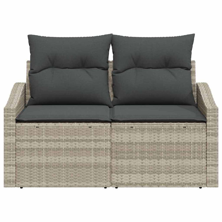 Havemøbelsofa med pude Grå 123 x 62 x 69cm polyrattan