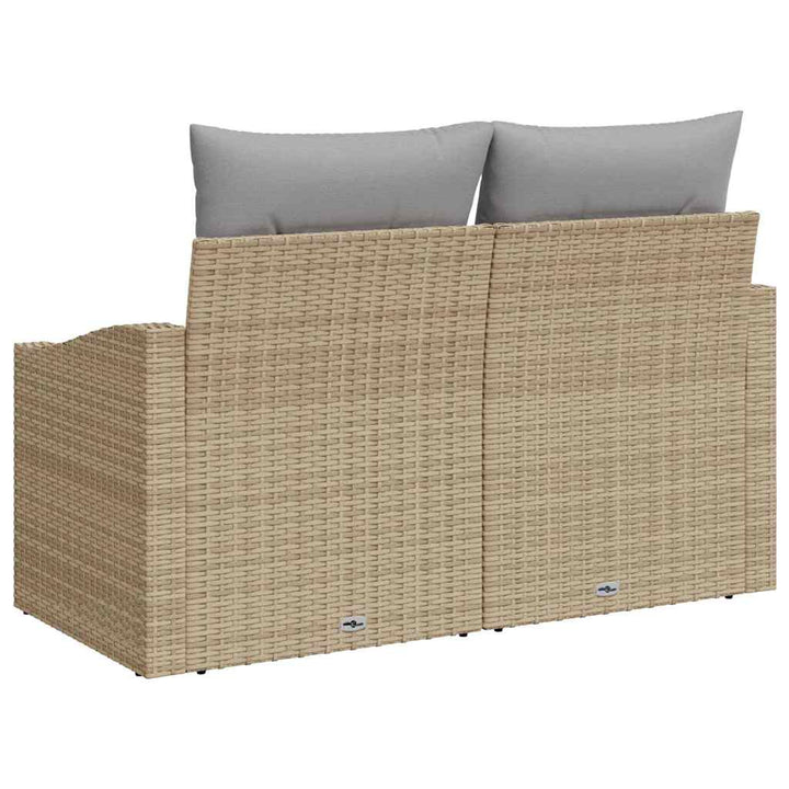 Havemøbelsofa med pude Beige 123 x 62 x 69cm polyrattan