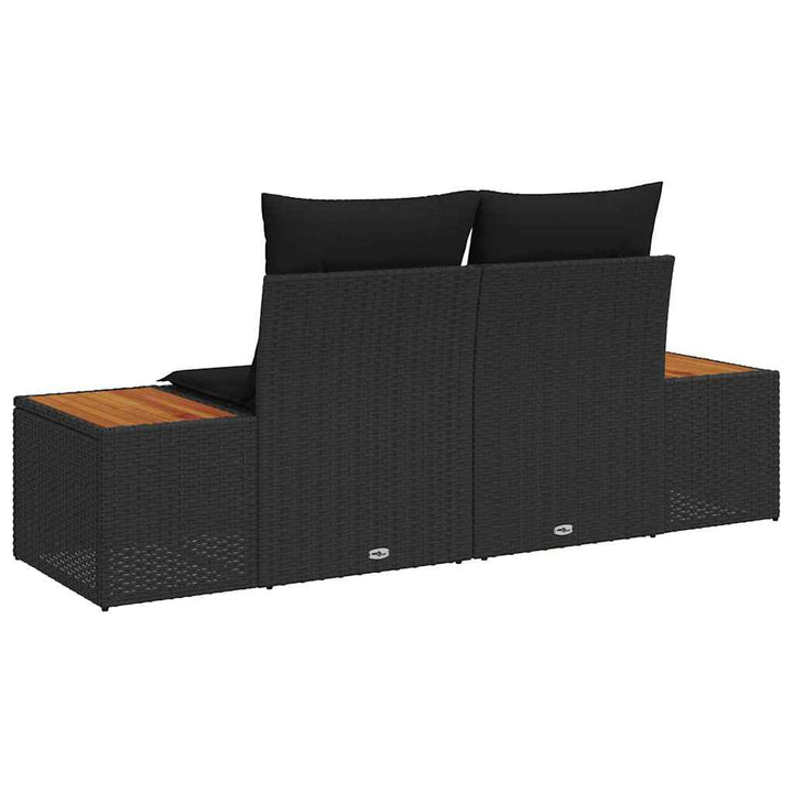 Havemøbelsofa Sort 184 x 62 x 85cm polyrattan